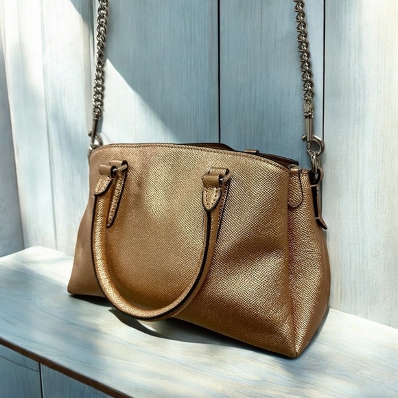 Coach Mini Sage Carryall Rose Gold metallic silver hardware - Picture 6 of 12